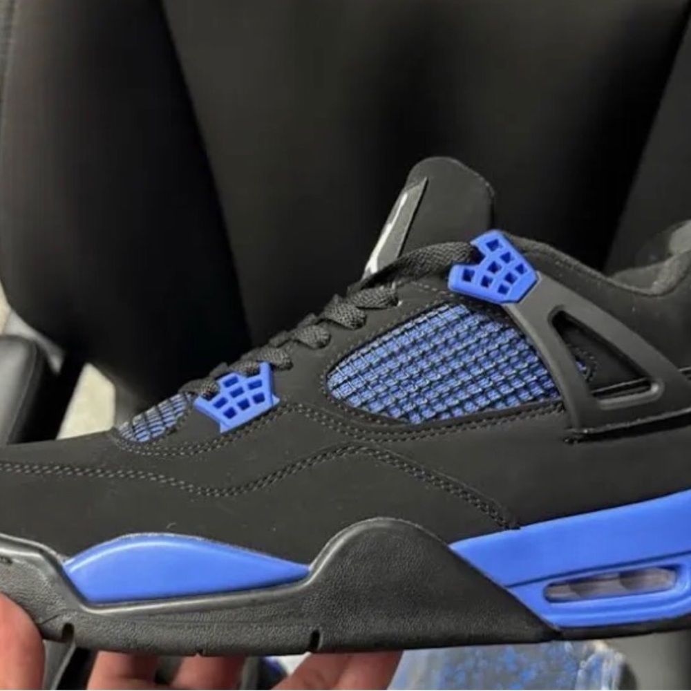 Jordan Men’s Athletic Shoes Black and Royal Blue
